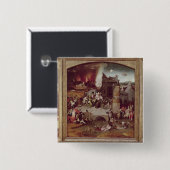 Triptychon der Versuchung von St Anthony Button (Vorne & Hinten)