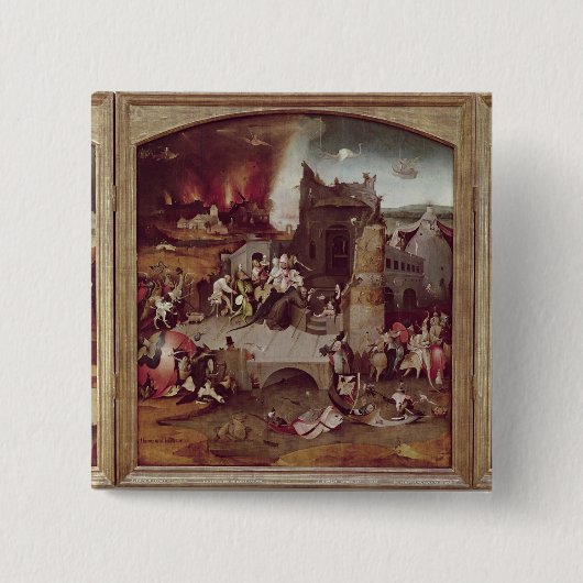 Triptychon der Versuchung von St Anthony Button (Vorderseite)