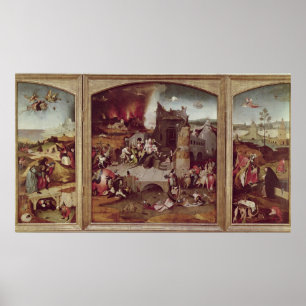 Triptychon der Versuchung von St Anthony Poster