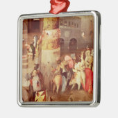 Triptychon der Versuchung von St Anthony Silbernes Ornament (Links)