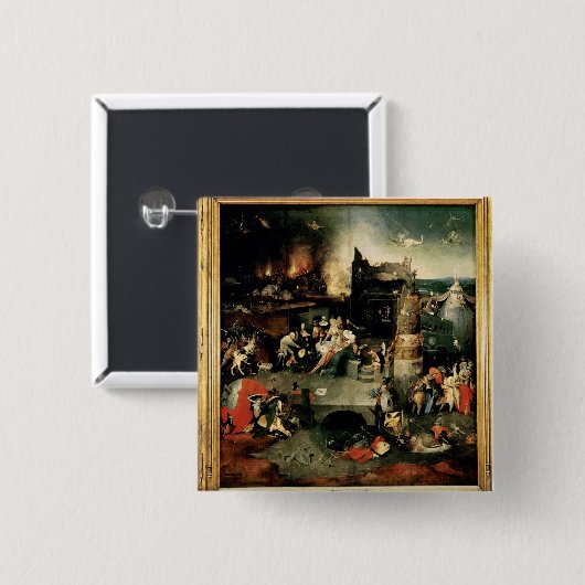 Triptychon: Die Versuchung von St Anthony Button (Vorne & Hinten)