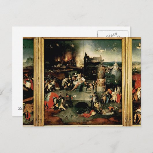 Triptychon: Die Versuchung von St Anthony Postkarte (Vorne/Hinten)