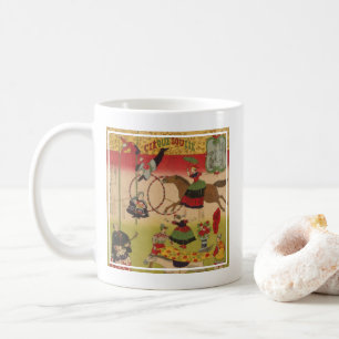 Triptychon-Druck zeigt Zirkus bei Yasukuni Jinja Kaffeetasse