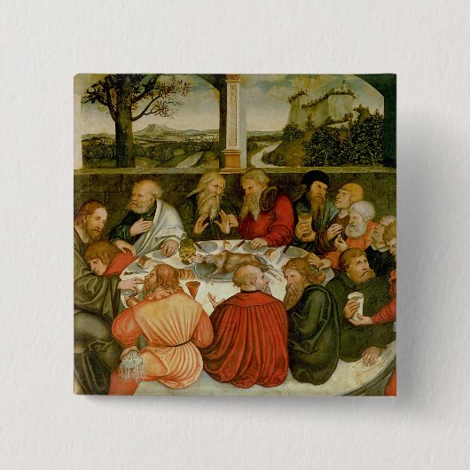 Triptychon, links Platte, Philipp Melanchthon Button (Vorderseite)