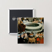 Triptychon, links Platte, Philipp Melanchthon Button (Vorne & Hinten)
