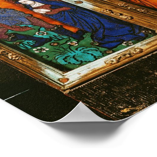 Triptychon mit der Crucifixion, Limousin Poster (Ecke)