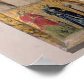 Triptychon mit Szenen aus dem Leben der Menschen Poster (Ecke)