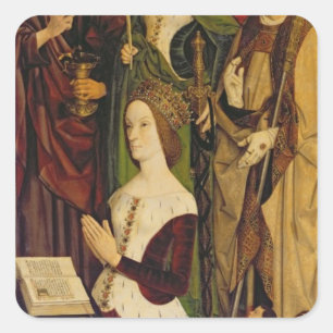 Triptychon Moses und der Brennende Bush Quadratischer Aufkleber