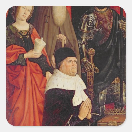 Triptychon Moses und der Brennende Bush Quadratischer Aufkleber (Vorderseite)