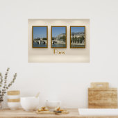 Triptychon Paris Poster (Küche)