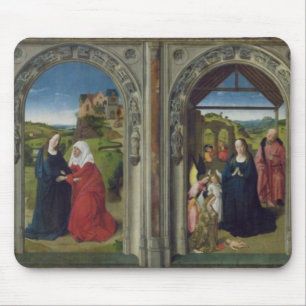 Triptychon, welches die Ankündigung zeigt Mousepad