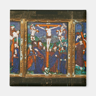Triptychon, welches die Kreuzigung, Limousin Magnet