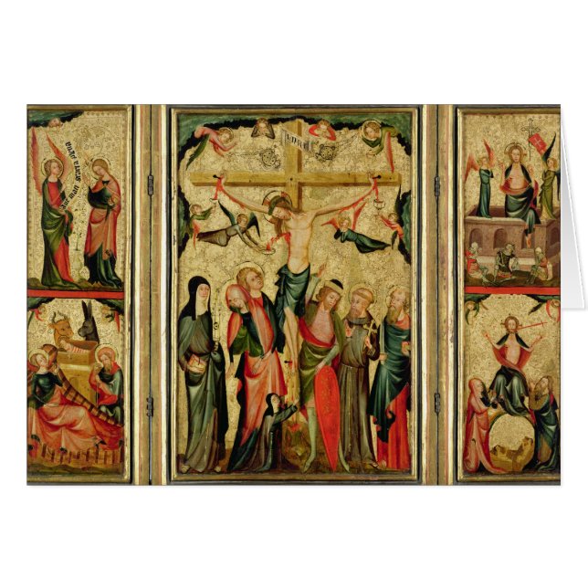 Triptychon, welches die Kreuzigung von Christus (Vorderseite (Horizontal))