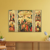 Triptychon zur Darstellung der Kreuzigung Christi Leinwanddruck (Insitu (Wohnzimmer))