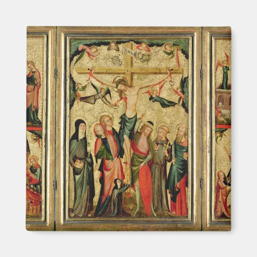 Triptychon zur Darstellung der Kreuzigung Christi Magnet (Vorne)