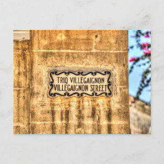 Triq Villegaignon Street Malta Postkarte