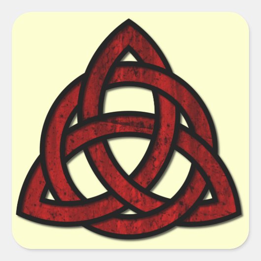 Triquet Celtic Knot - Wählen Sie Ihre Hintergrundf Quadratischer Aufkleber (Vorderseite)