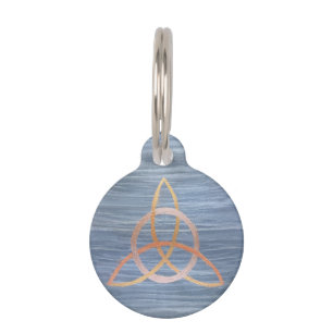 Triquetra Abstrakt Blue Gold Celtic Trinity Knot Tiermarke