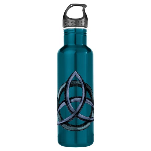 Triquetra (blau) edelstahlflasche (Vorderseite)