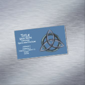 Triquetra (blau) magnetische visitenkarte (Beispiel)