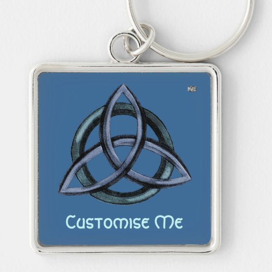 Triquetra (blau) schlüsselanhänger (Vorne)