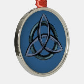 Triquetra (blau) silbernes ornament (Rechts)
