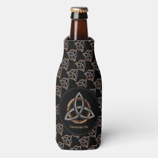 Triquetra (braun/silber) flaschenkühler (Flaschenvorderseite)