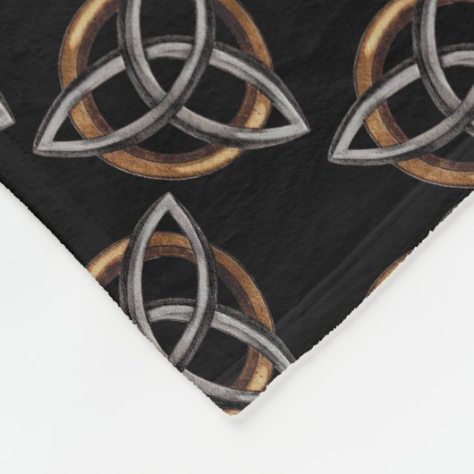 Triquetra (braun/silber) fleecedecke (Ecke)