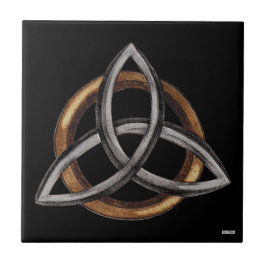 Triquetra (braun/silber) fliese