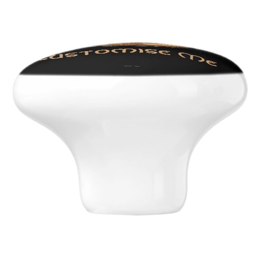 Triquetra (braun/silber) keramikknauf (Seitenansicht)