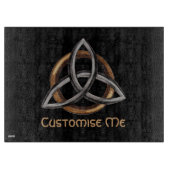 Triquetra (braun/silber) schneidebrett (Vorderseite)