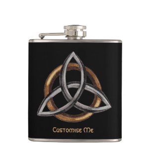 Triquetra (Brown/Silber) Flachmann