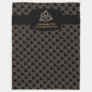 Triquetra (Brown/Silber) Fleecedecke