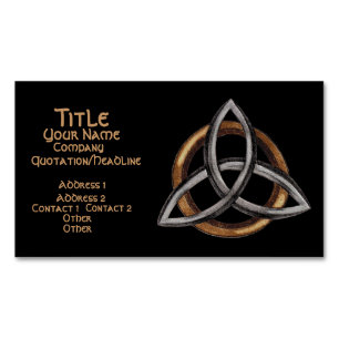 Triquetra (Brown/Silber) Magnetische Visitenkarte