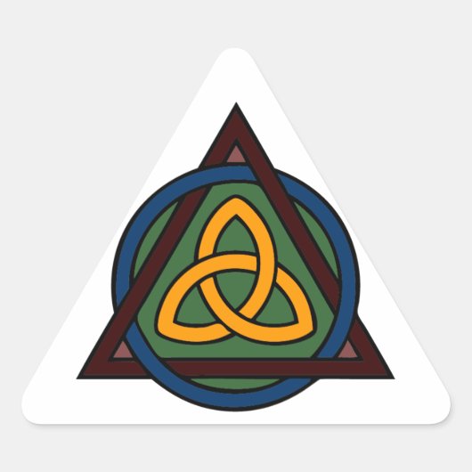 Triquetra Dreieckiger Aufkleber (Vorderseite)