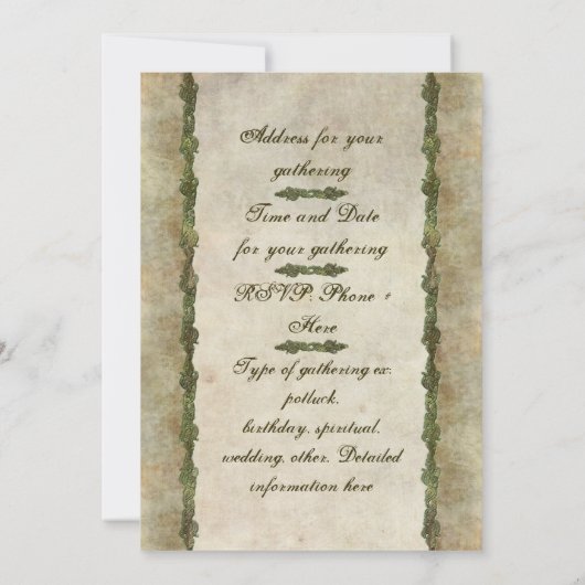 Triquetra Einladung (Rückseite)