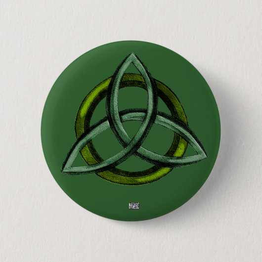 Triquetra (grün) button (Vorderseite)