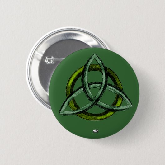 Triquetra (grün) button (Vorne & Hinten)