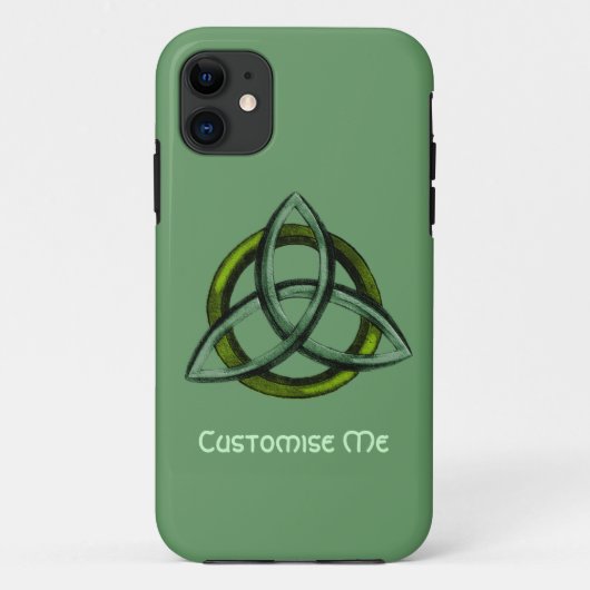 Triquetra (grün) Case-Mate iPhone hülle (Rückseite)