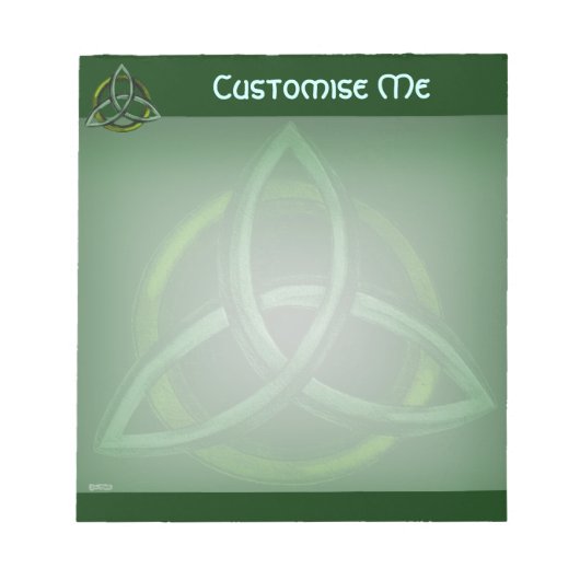 Triquetra (grün) notizblock (Vorderseite)