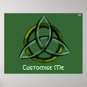 Triquetra (grün) poster
