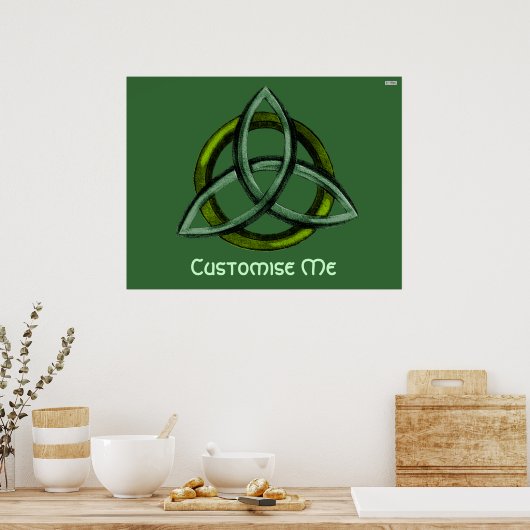Triquetra (grün) poster (Küche)