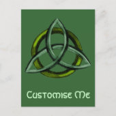 Triquetra (grün) postkarte (Vorderseite)