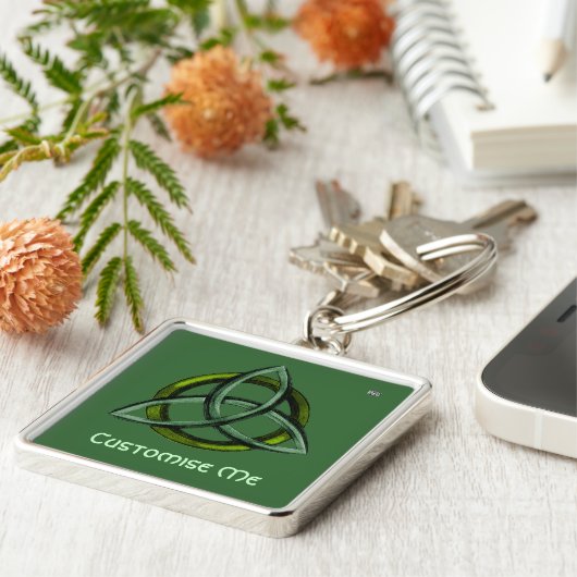 Triquetra (grün) schlüsselanhänger (Seite)