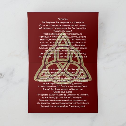 Triquetra Karte (Innenseite)