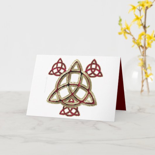 Triquetra Karte (Gelbe Blume)