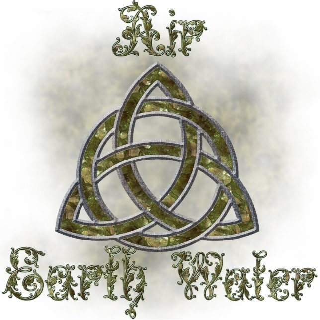 Triquetra Natural Freistehende Fotoskulptur (Vorne)