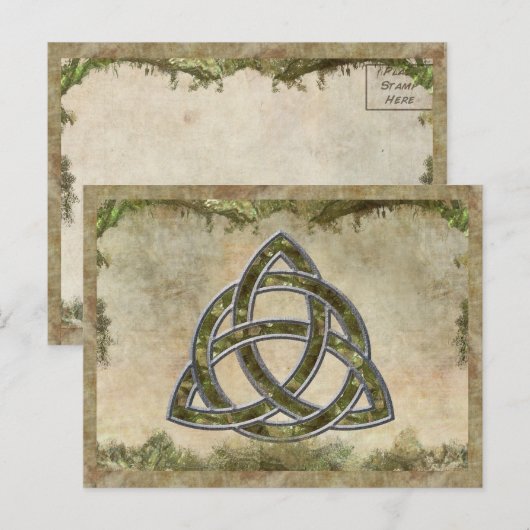 Triquetra Natural Postkarte (Vorne/Hinten)