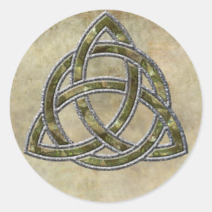 Triquetra natürlich runder aufkleber