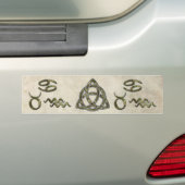 Triquetra natürliche Erdluft-Wasserzeichen Autoaufkleber (Auf Auto)